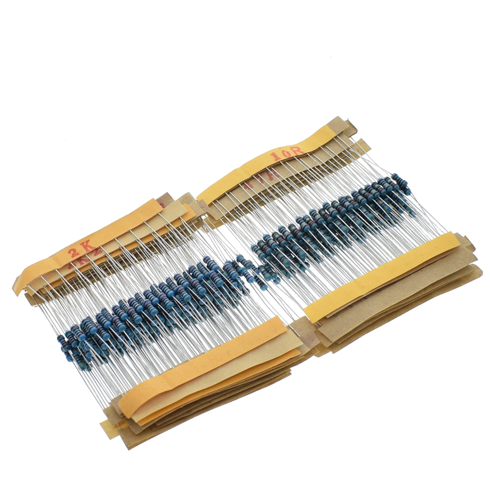 1 Pack 300Pcs 10 -1M Ohm 1/4w Resistance 1% Metal Film Resistor Resistance Assortment Kit Set 30 Kinds Each 10pcs