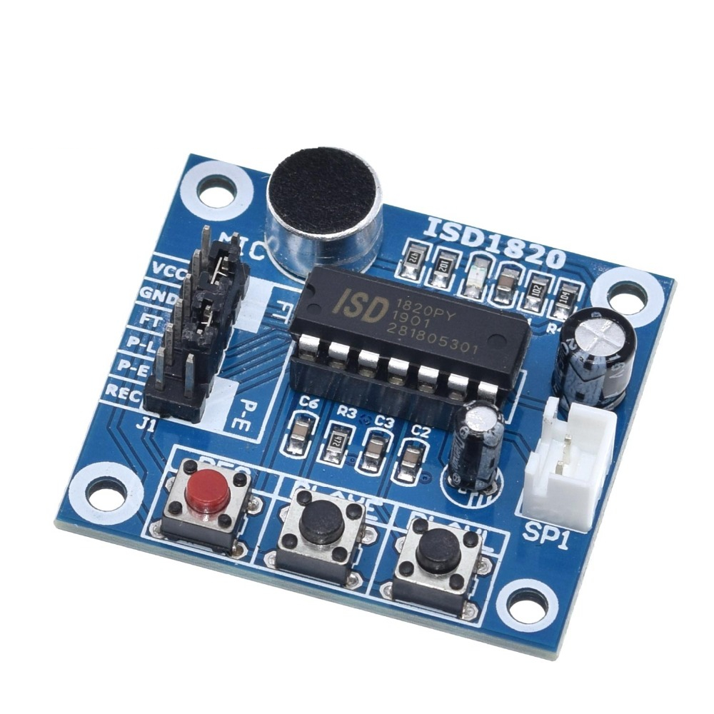 ISD1820 recording module voice module the voice board telediphone module board with Microphones + Loudspeaker