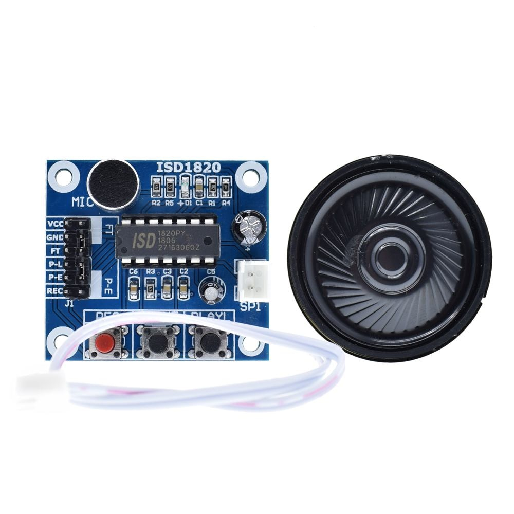 ISD1820 recording module voice module the voice board telediphone module board with Microphones + Loudspeaker