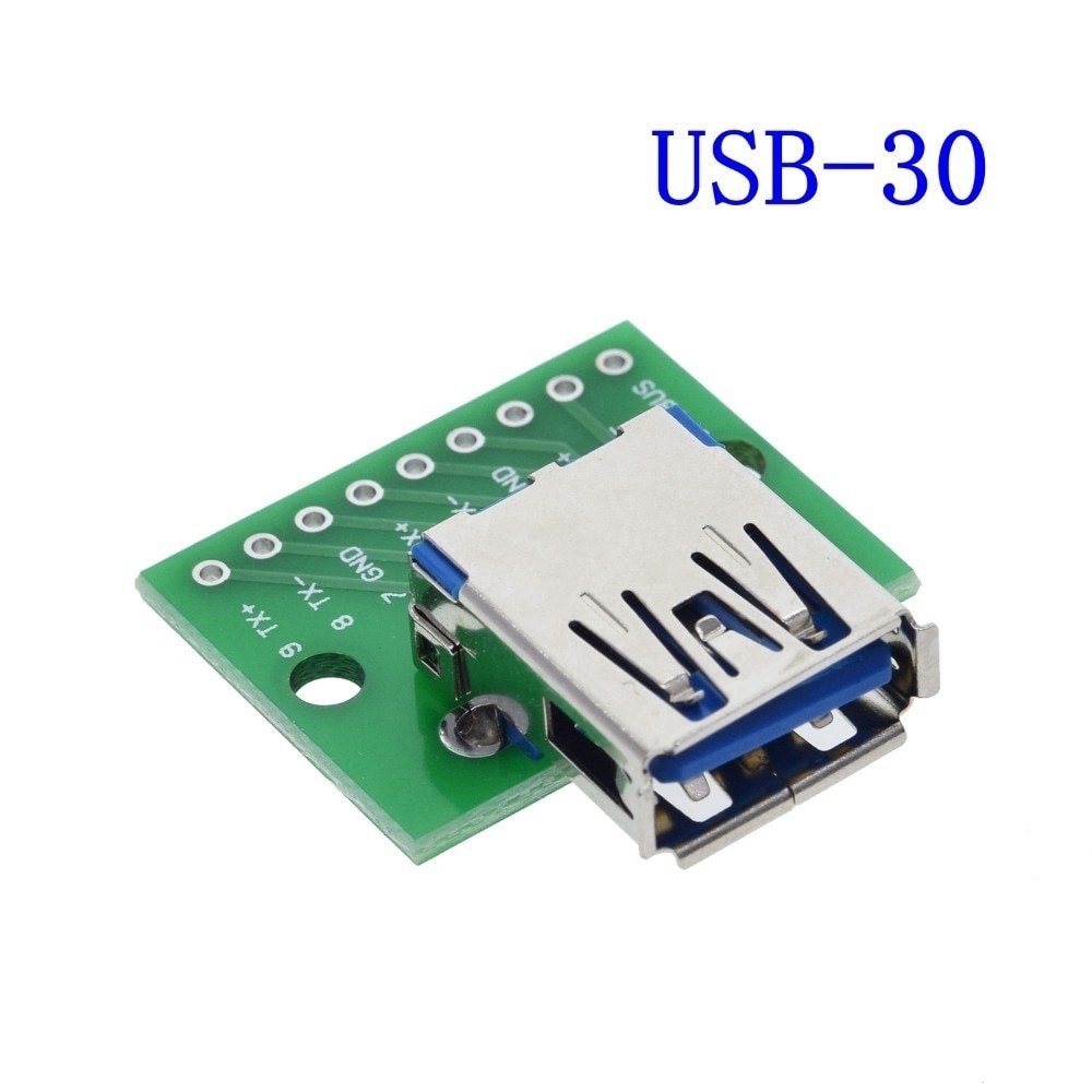 USB Male Connector / MINI MICRO USB to DIP Adapter 2.54mm 5pin Female Connector B Type USB2.0 Female PCB Converter USB-01