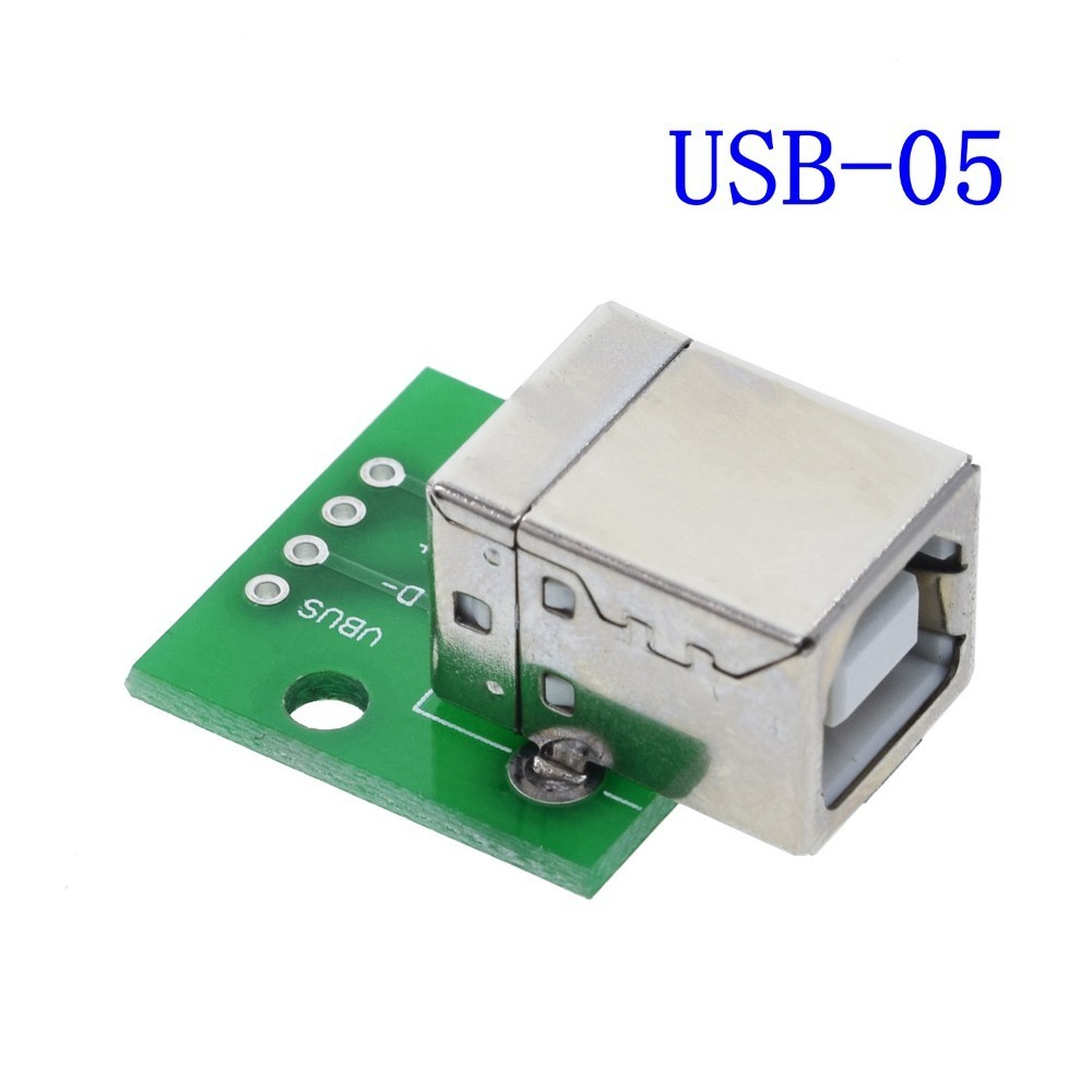USB Male Connector / MINI MICRO USB to DIP Adapter 2.54mm 5pin Female Connector B Type USB2.0 Female PCB Converter USB-01