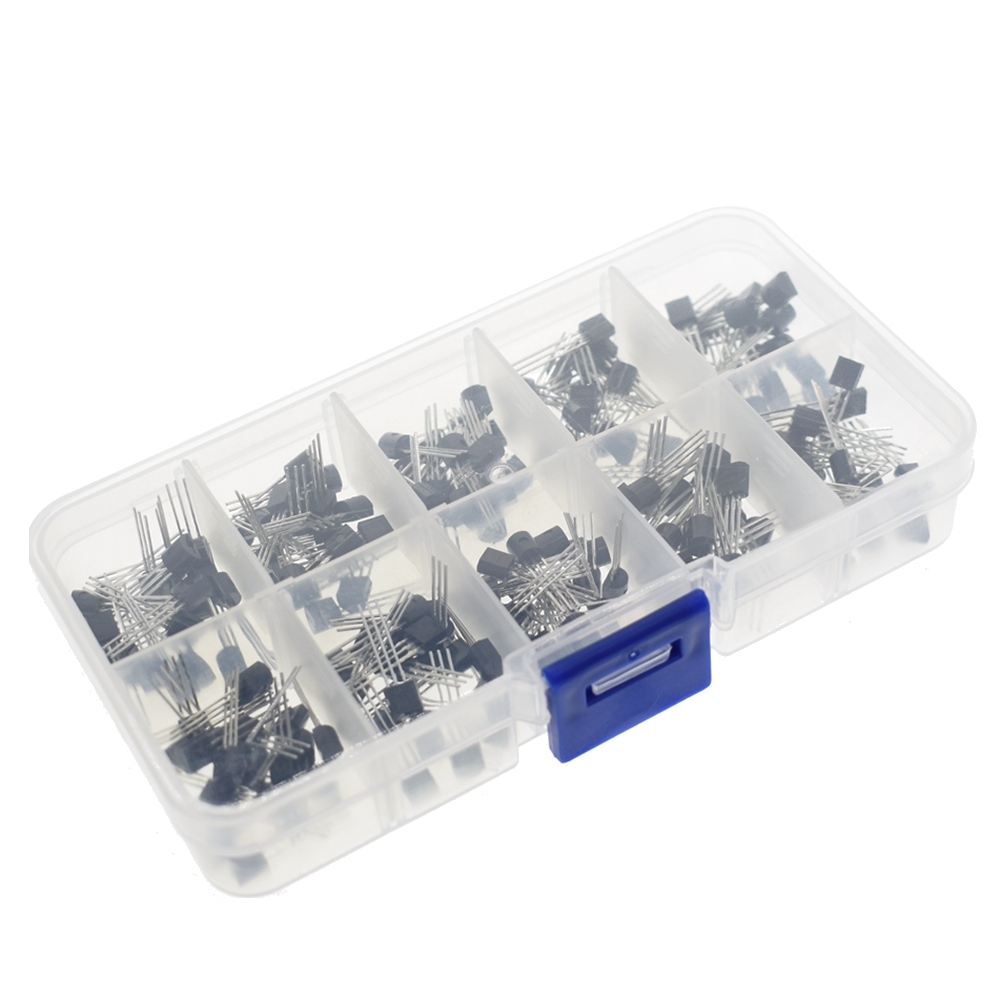 BC337 BC327 2N2222 2N2907 2N3904 2N3906 S8050 S8550 A1015 C1815 Transistor Assortment Kit 10value 200PCS,Transistors Box Pack