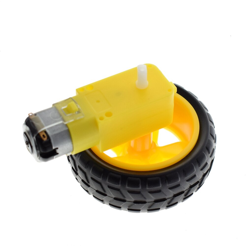 1Lot/package Deceleration DC motor + supporting wheels , a / smart car chassis, motor / robot car wheels