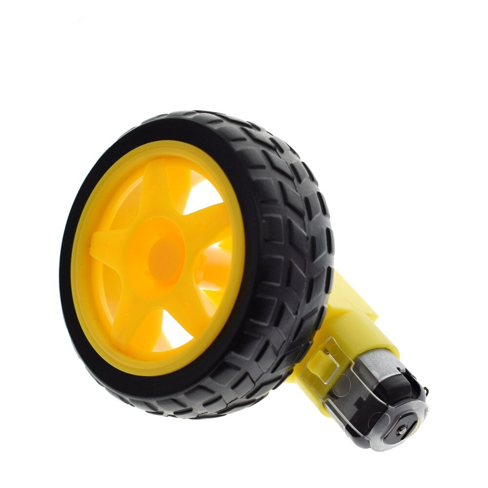 1Lot/package Deceleration DC motor + supporting wheels , a / smart car chassis, motor / robot car wheels