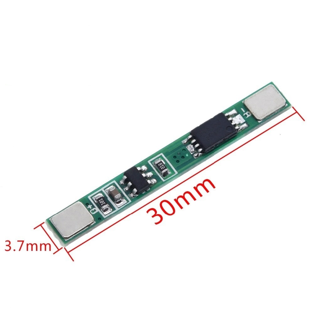 1S 3.7V 3A li-ion BMS PCM battery protection board pcm for 18650 lithium ion li battery
