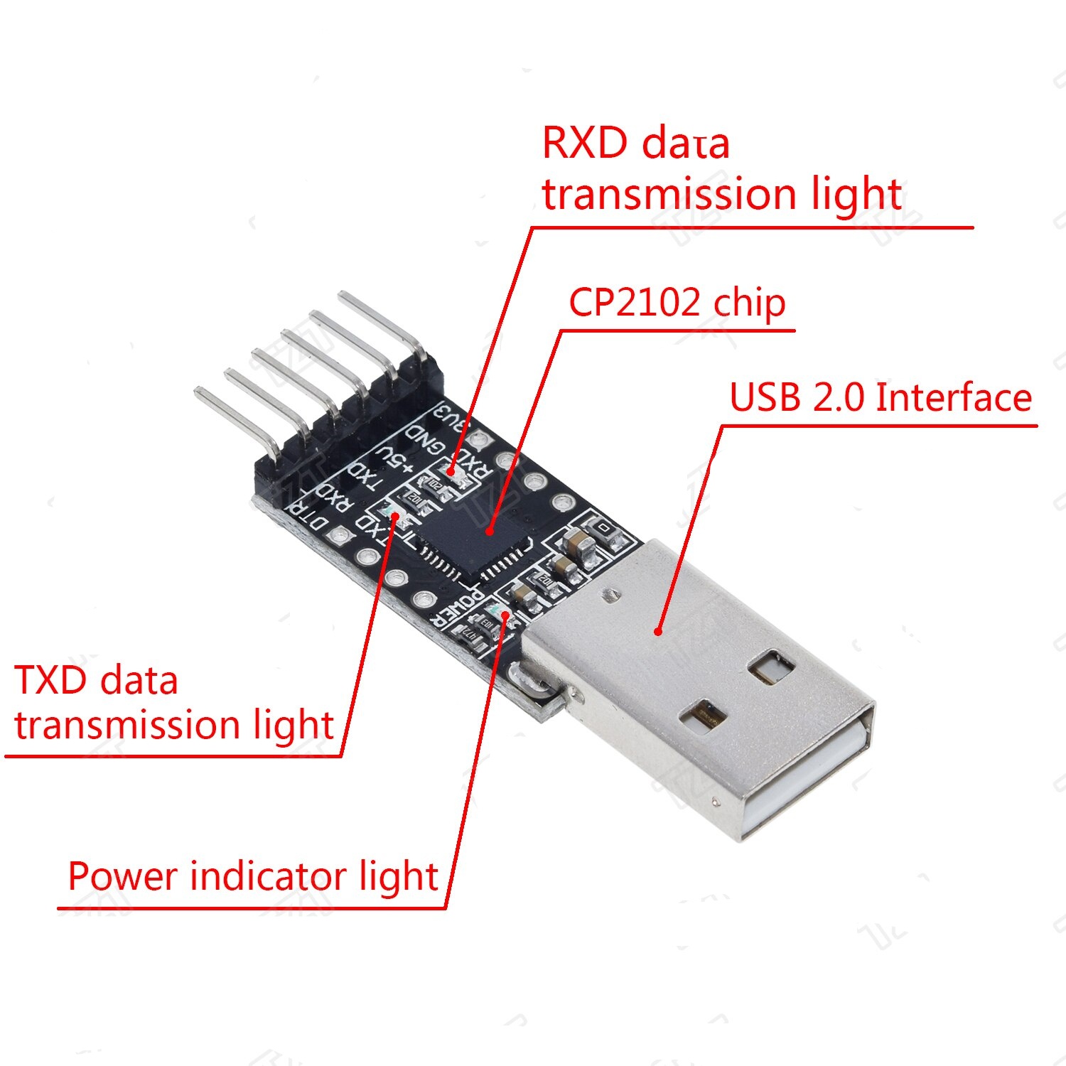 CH340 module USB to TTL CH340G upgrade download a small wire brush plate STC microcontroller board USB to serial