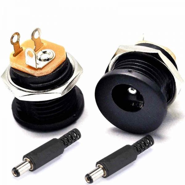 1Pc DC-022 5.5-2.1 / 5.5 x 2.1mm DC Power Socket/ DC Connector Panel Mounting DC022