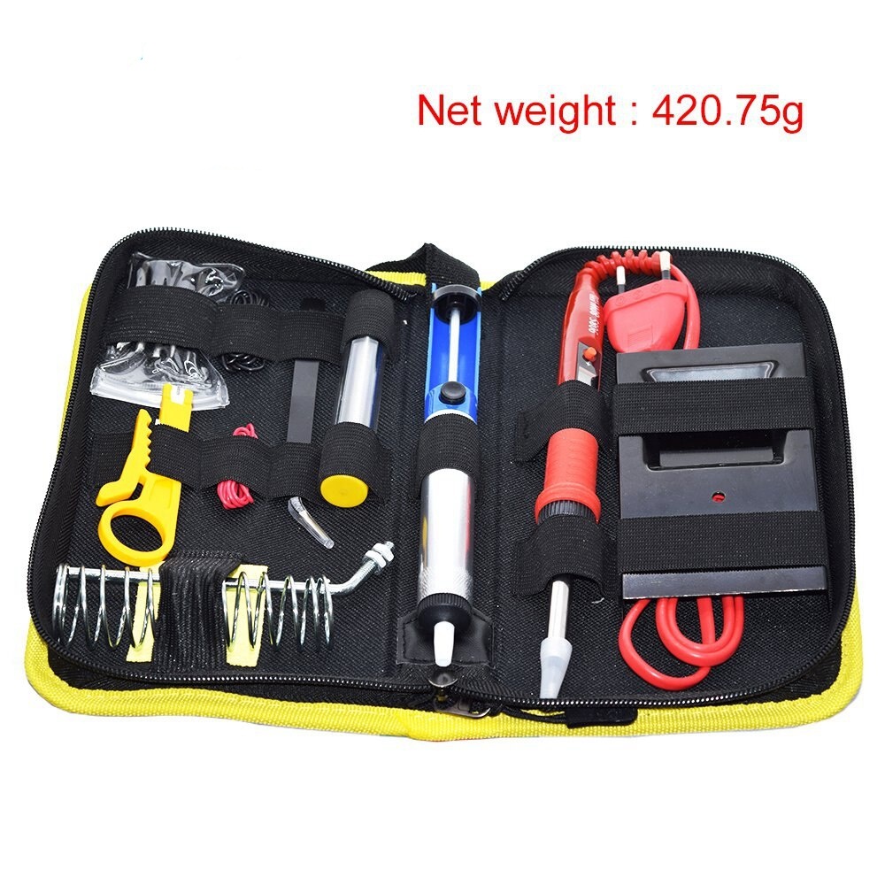 Soldering iron kit adjustable temperature 220V 80W LCD solder welding tools Ceramic heater soldering tips Desoldering Pump
