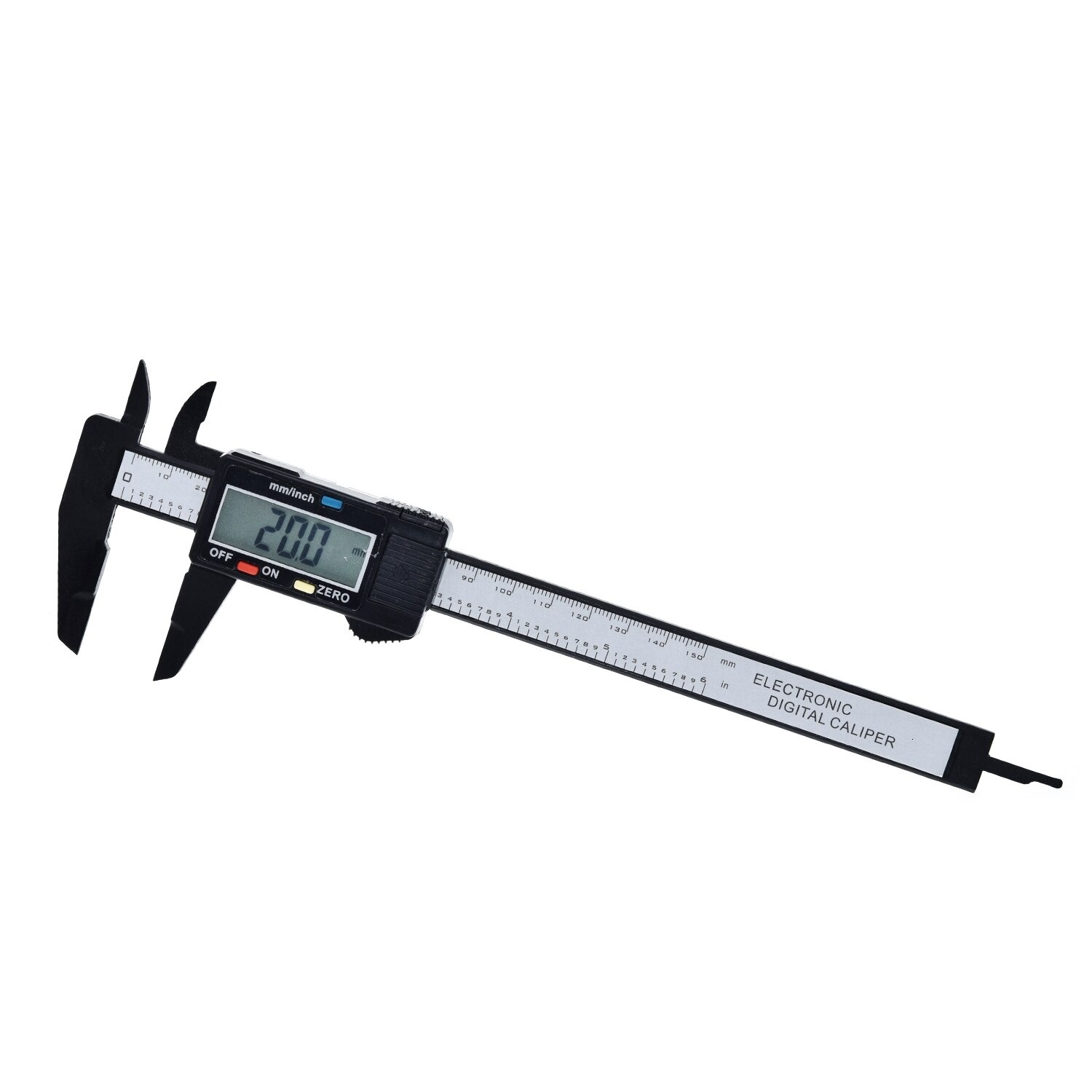 New Arrival 150mm 6 inch LCD Digital Electronic Carbon Fiber Vernier Caliper Gauge Micrometer Measuring Tool