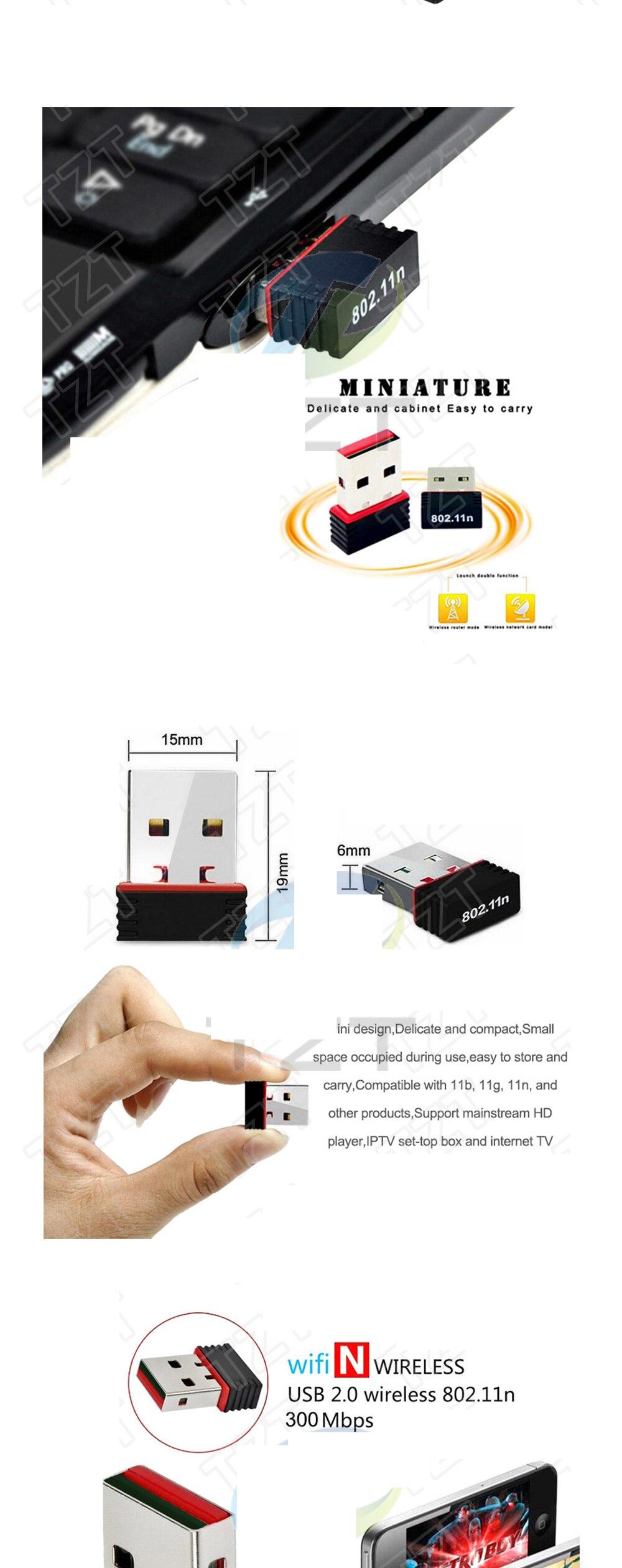 MT7601 Mini USB Wifi Adapter 802.11n Antenna 150Mbps USB Wireless Receiver Dongle Network Card External Wi-Fi For Desktop Laptop