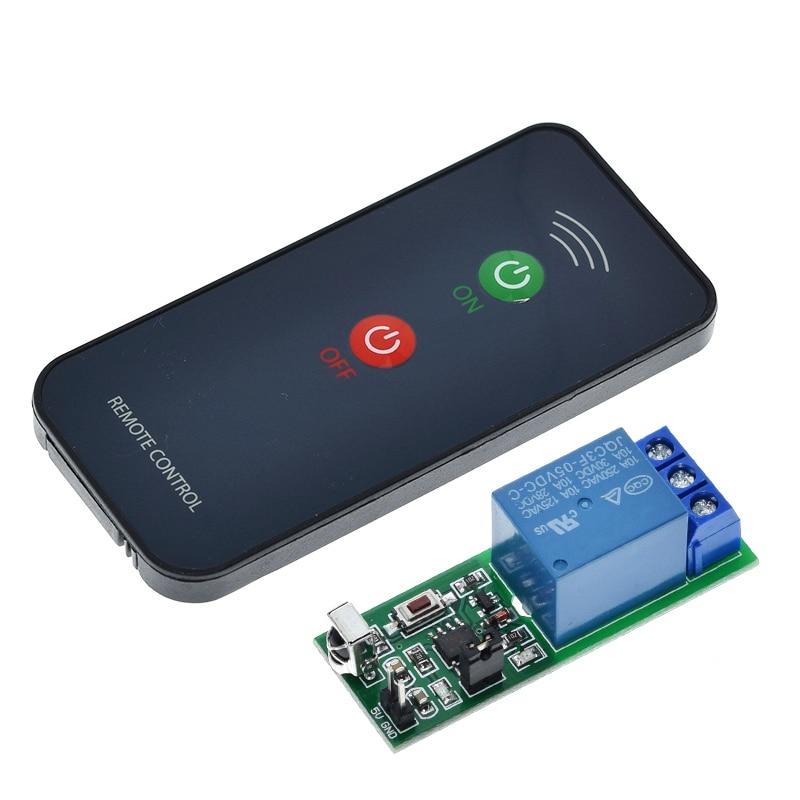 IR 1 Channel Infrared Receiver Driving Switch Relay Driver Module Board 5V + Active Remote Controller