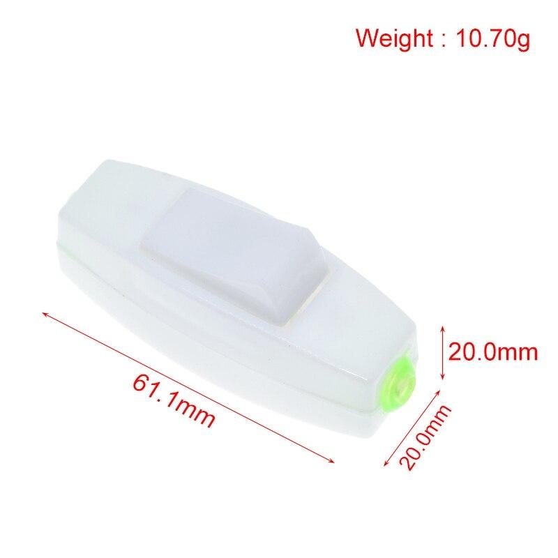 Rocker Switch AC 110V 220V 6A ON/OFF Table Lamp Desk Light Cord Control Switch 