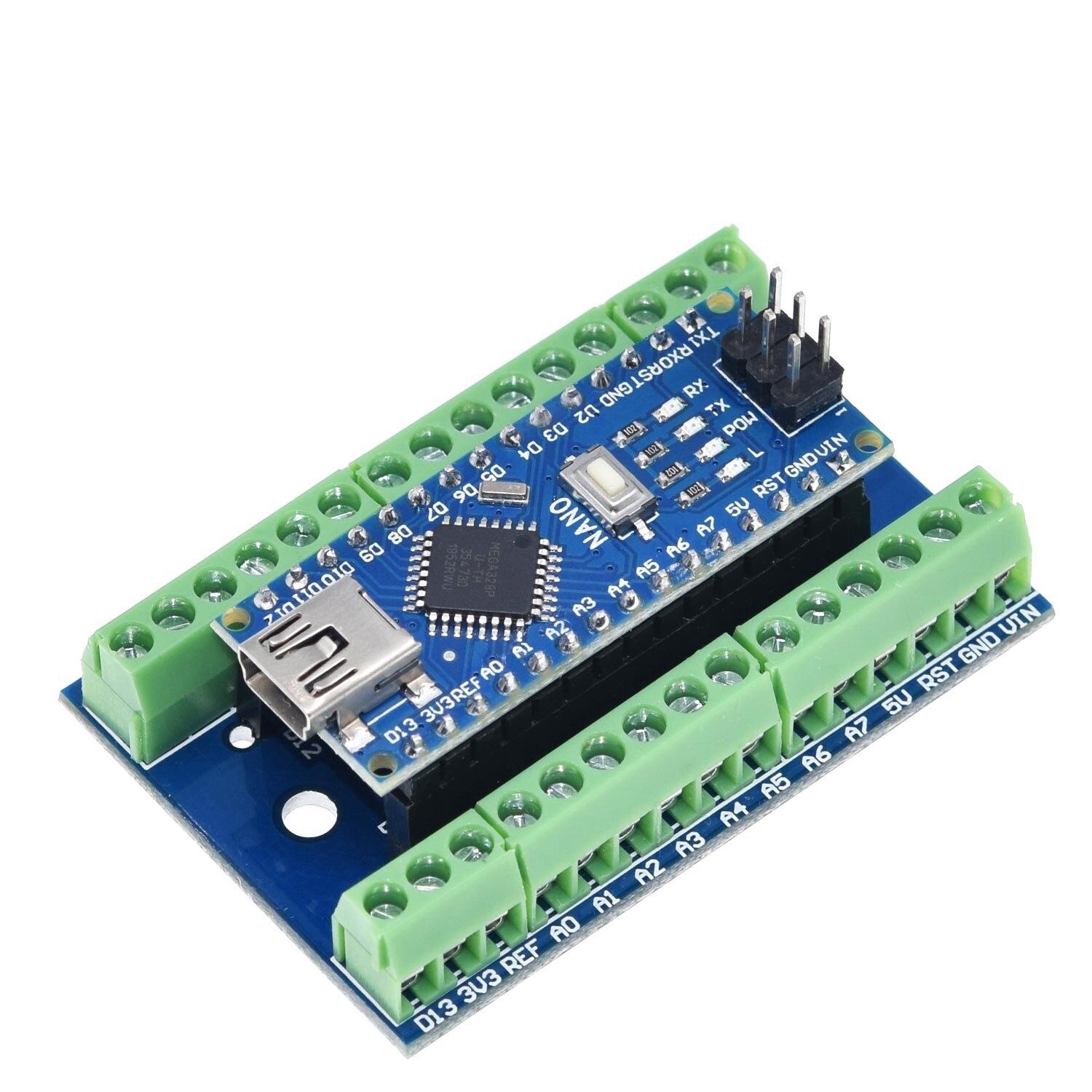 NANO V3.0 Controller Terminal Adapter Expansion Board NANO IO Shield Simple Extension Plate For Arduino AVR ATMEGA328P Nano 3.0