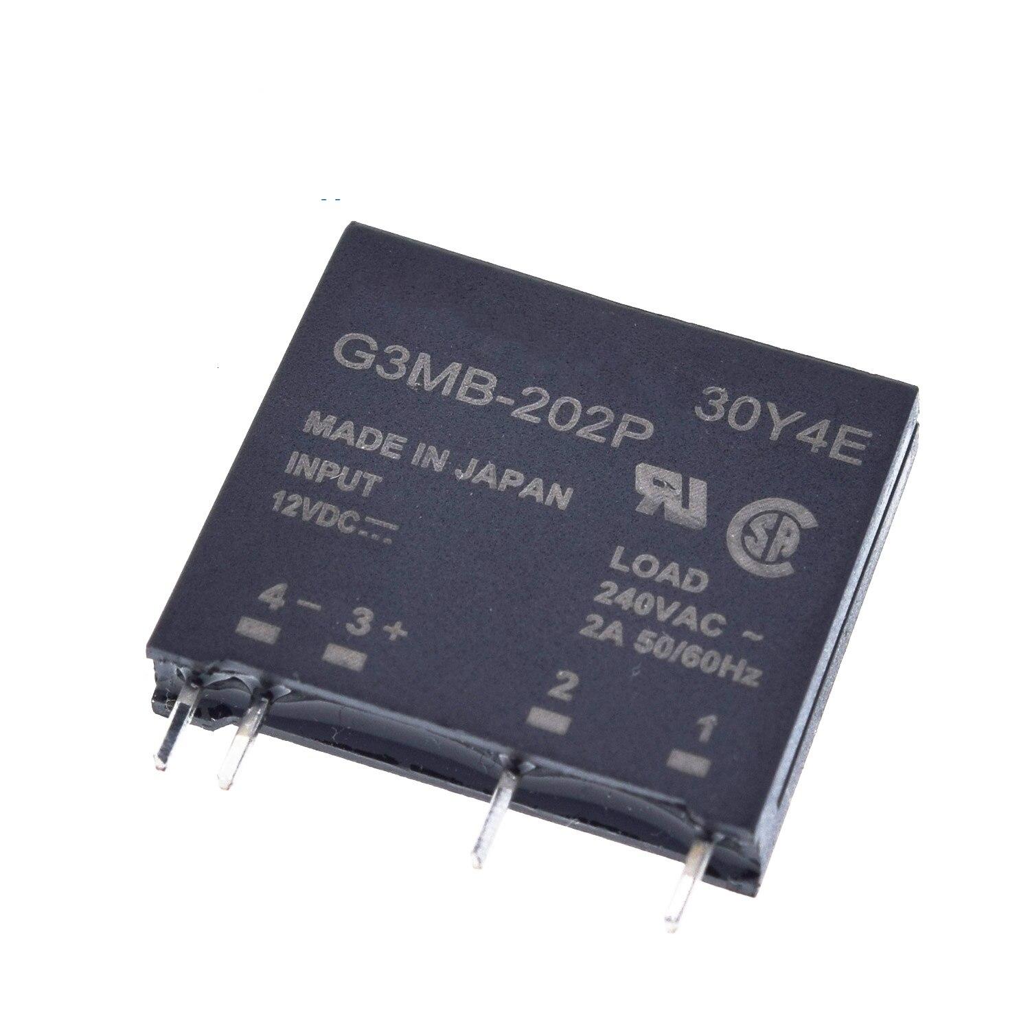 Solid State Relay G3MB-202P DC-AC PCB SSR In 5V 12V 24VDC Out 240V AC 2A