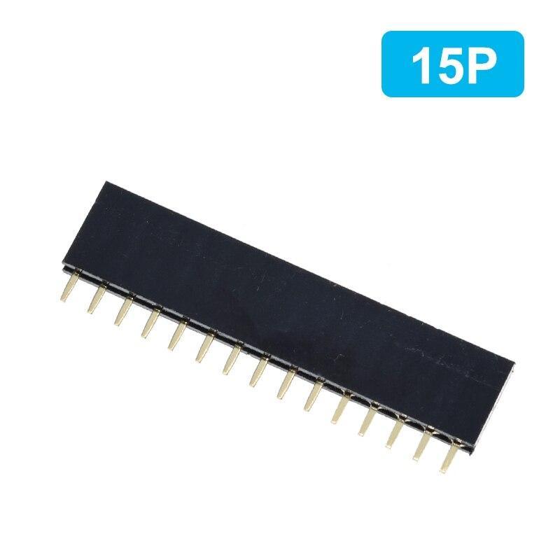 1PC Single Row Pin Female Header Socket Pitch 2.54mm 1*2P 3P 4P 6P 8P 12P 15P 20P 40P Pin Connector For Arduino