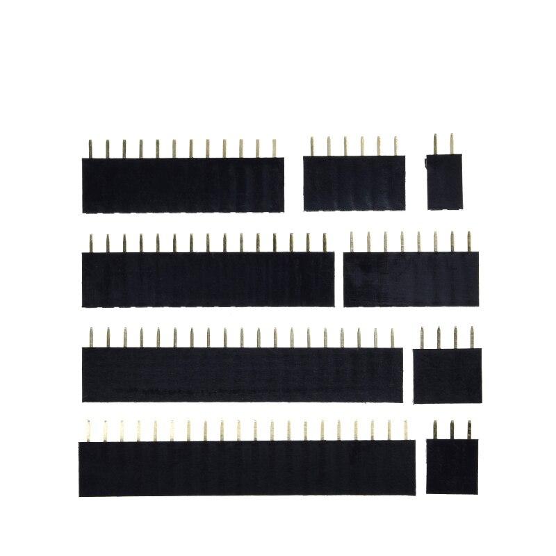 1PC Single Row Pin Female Header Socket Pitch 2.54mm 1*2P 3P 4P 6P 8P 12P 15P 20P 40P Pin Connector For Arduino