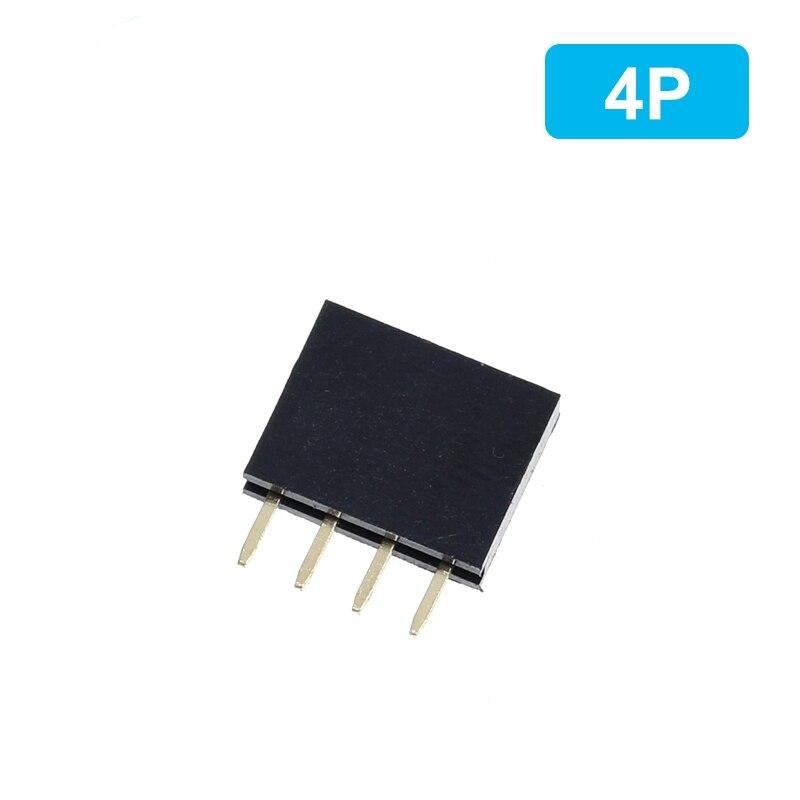 1PC Single Row Pin Female Header Socket Pitch 2.54mm 1*2P 3P 4P 6P 8P 12P 15P 20P 40P Pin Connector For Arduino