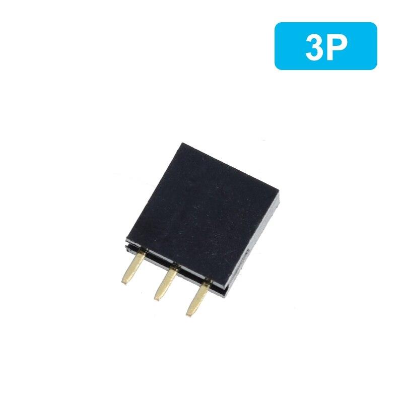 1PC Single Row Pin Female Header Socket Pitch 2.54mm 1*2P 3P 4P 6P 8P 12P 15P 20P 40P Pin Connector For Arduino