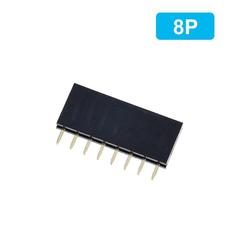 1PC Single Row Pin Female Header Socket Pitch 2.54mm 1*2P 3P 4P 6P 8P 12P 15P 20P 40P Pin Connector For Arduino