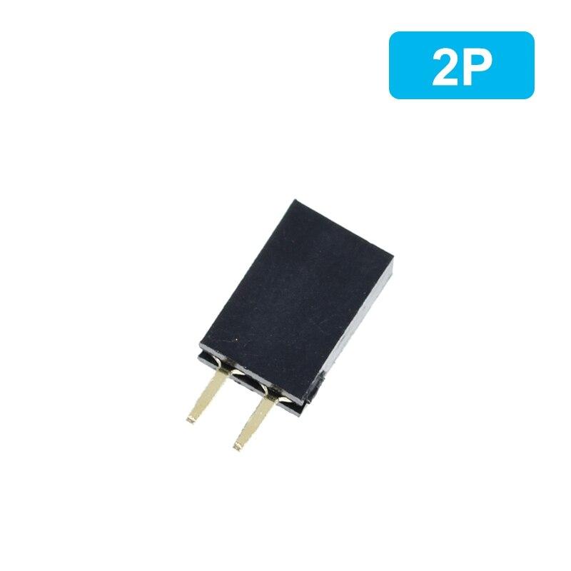 1PC Single Row Pin Female Header Socket Pitch 2.54mm 1*2P 3P 4P 6P 8P 12P 15P 20P 40P Pin Connector For Arduino