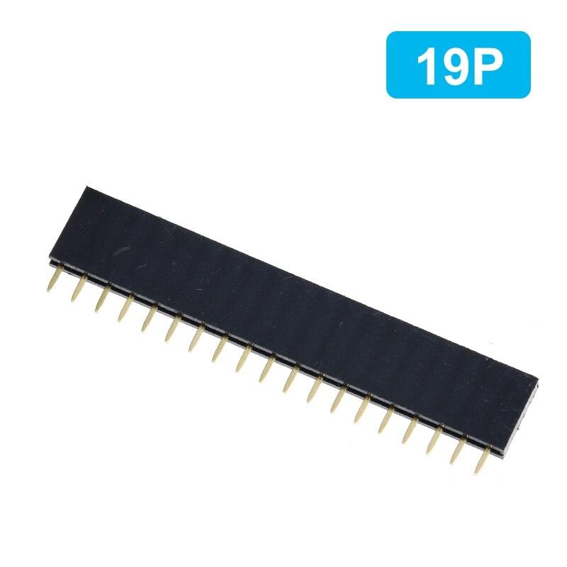 1PC Single Row Pin Female Header Socket Pitch 2.54mm 1*2P 3P 4P 6P 8P 12P 15P 20P 40P Pin Connector For Arduino