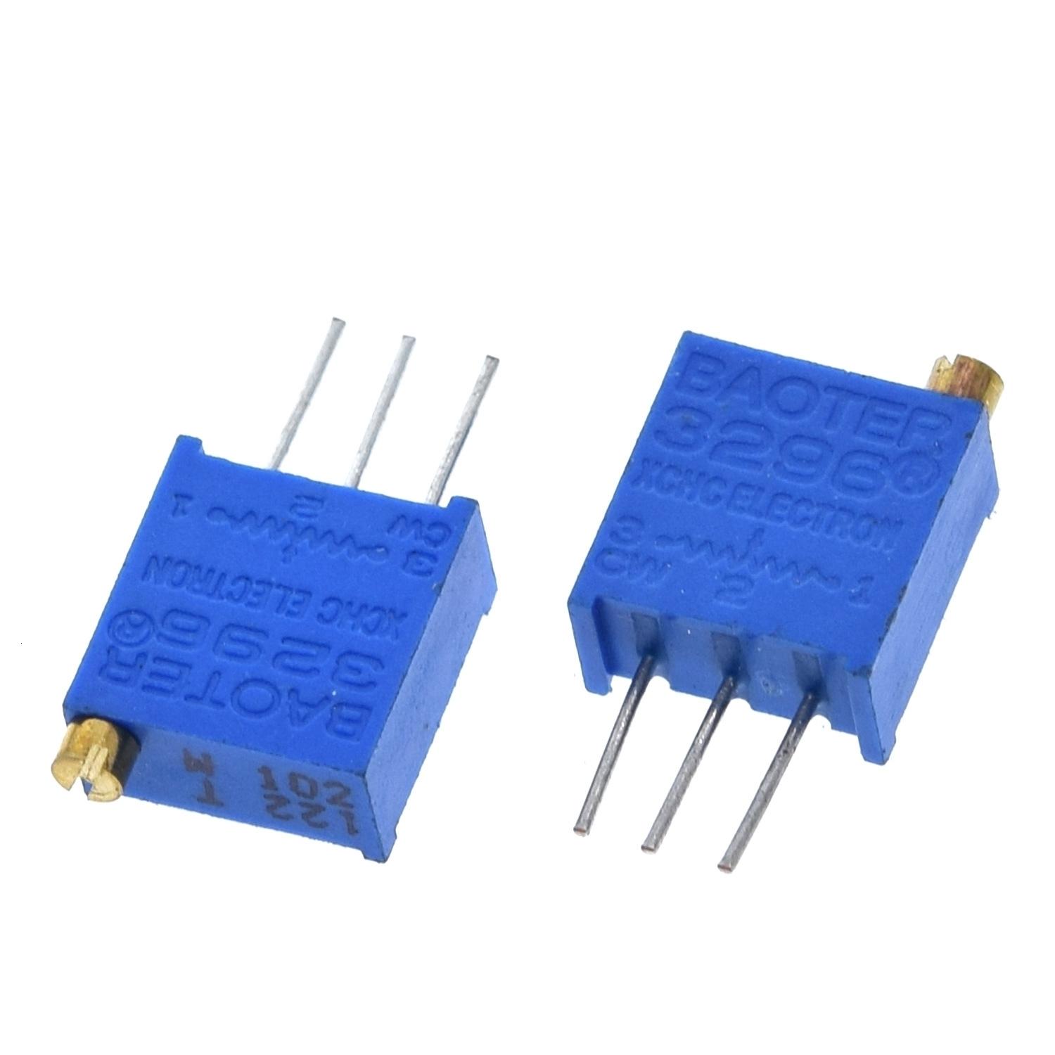 1Pack 100pcs 3296W 1k 2k 5k 10k 20k 50k 100k 200k 500k 1M 1ohm Trim Pot Trimmer Potentiometer Type For Arduino