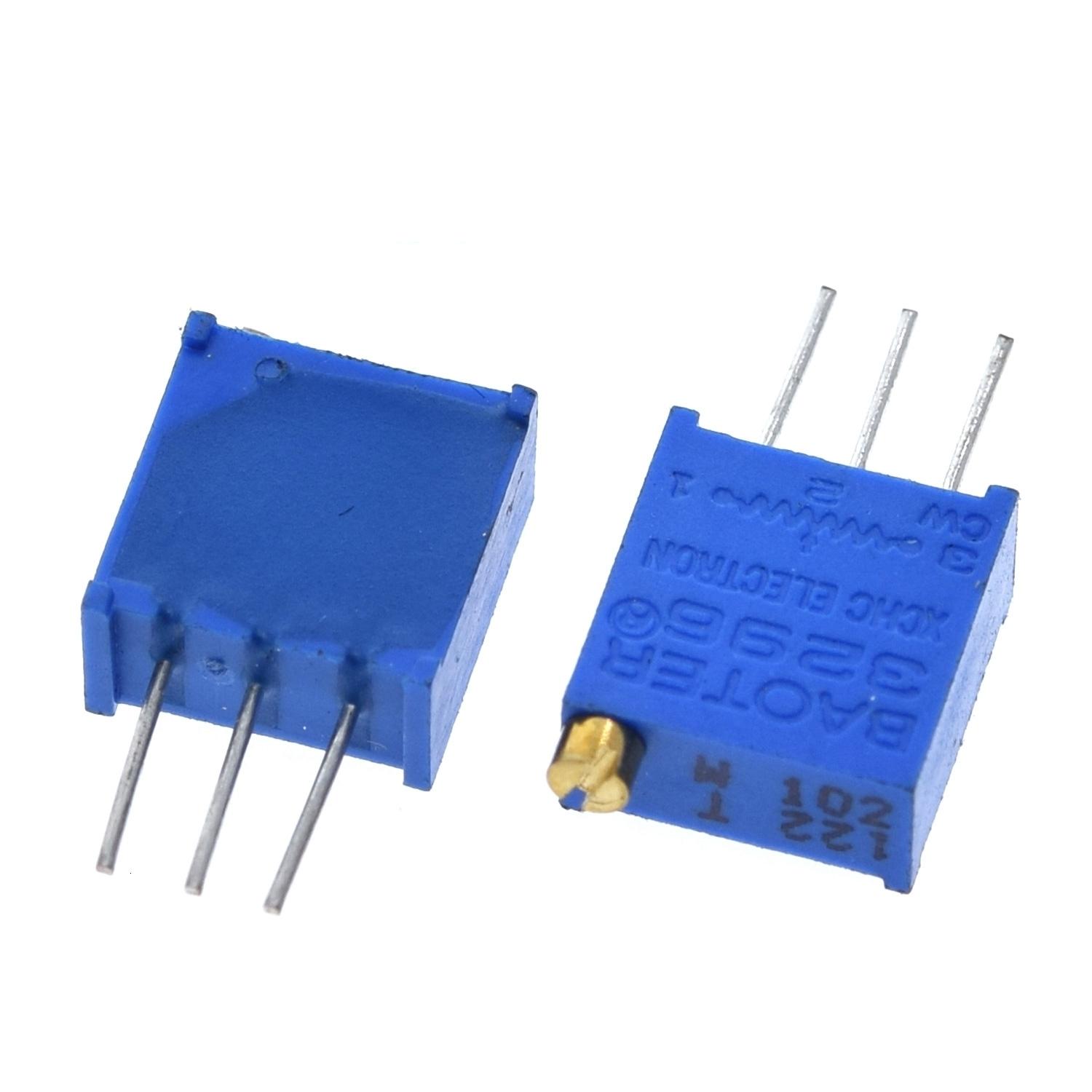 1Pack 100pcs 3296W 1k 2k 5k 10k 20k 50k 100k 200k 500k 1M 1ohm Trim Pot Trimmer Potentiometer Type For Arduino
