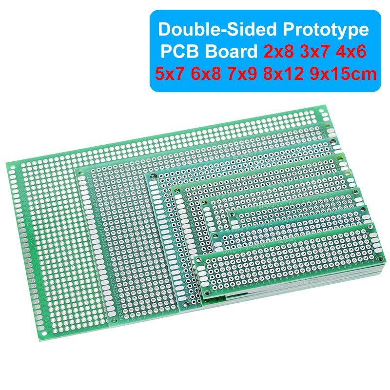 2x8 3x7 4x6 5x7 6x8 7x9 8x12 9x15 cm Double Side Prototype DIY Universal Printed Circuit PCB Board Protoboard For Arduino