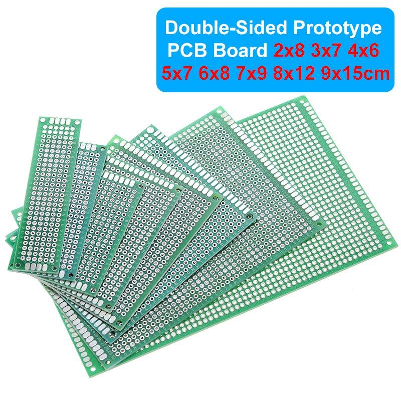 2x8 3x7 4x6 5x7 6x8 7x9 8x12 9x15 cm Double Side Prototype DIY Universal Printed Circuit PCB Board Protoboard For Arduino