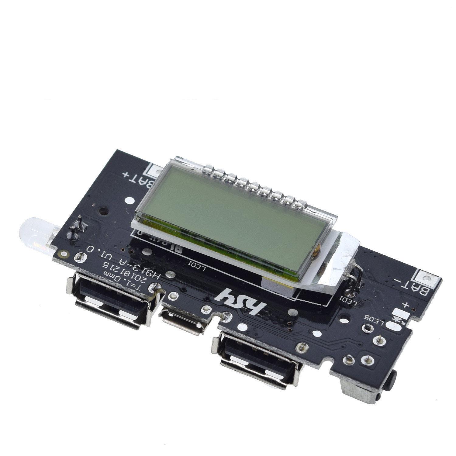 Dual USB 18650 Battery Charger PCB Power Module 5V 1A 2.1A Mobile Power Bank Accessories for Phone DIY LED LCD Module Board