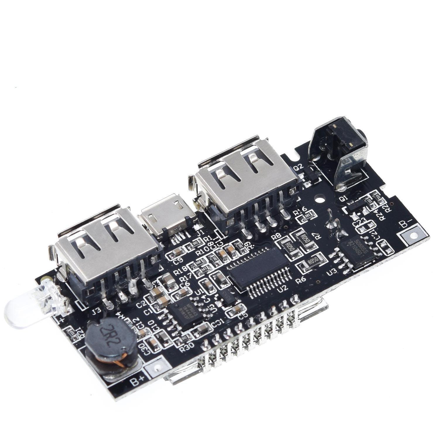 Dual USB 18650 Battery Charger PCB Power Module 5V 1A 2.1A Mobile Power Bank Accessories for Phone DIY LED LCD Module Board