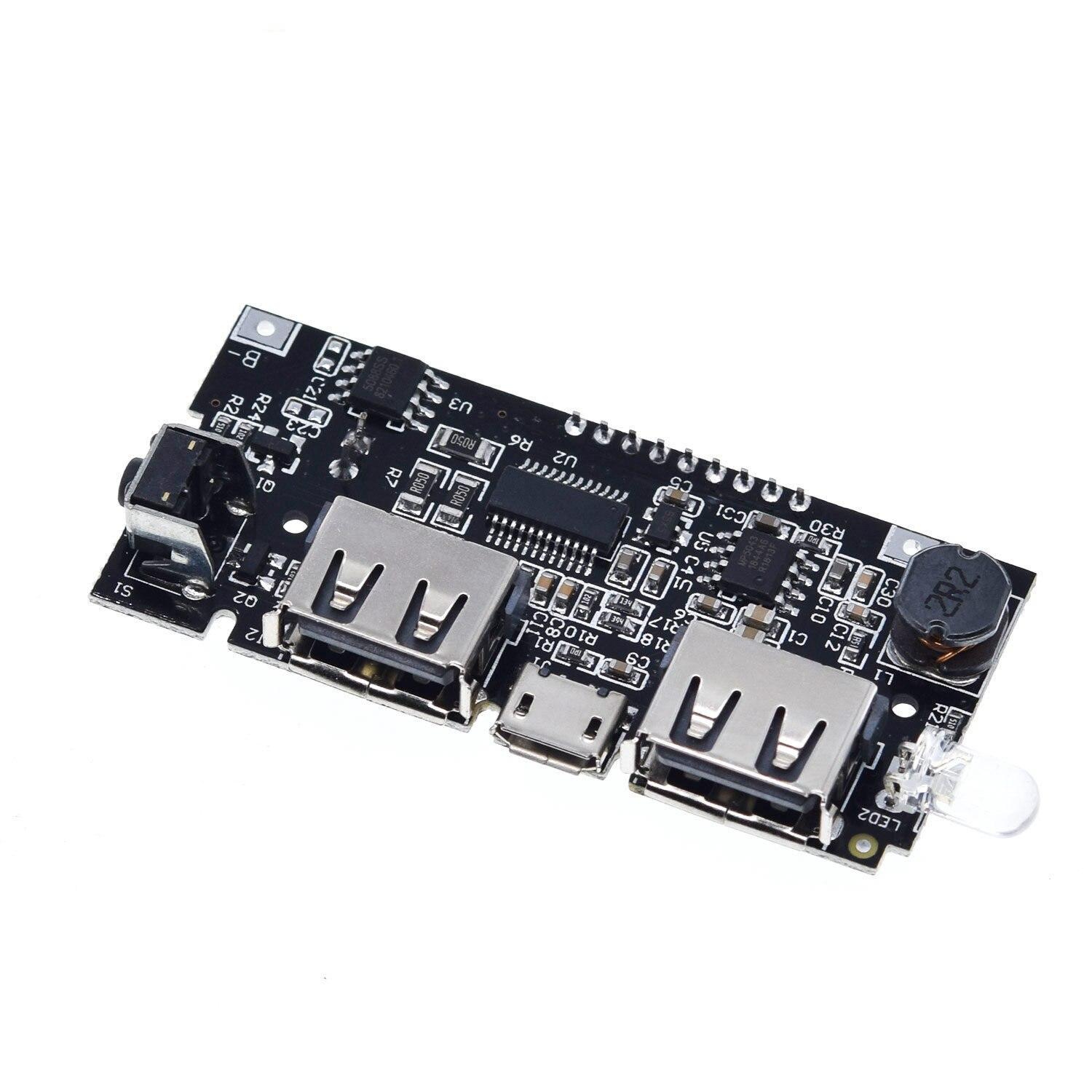 Dual USB 18650 Battery Charger PCB Power Module 5V 1A 2.1A Mobile Power Bank Accessories for Phone DIY LED LCD Module Board