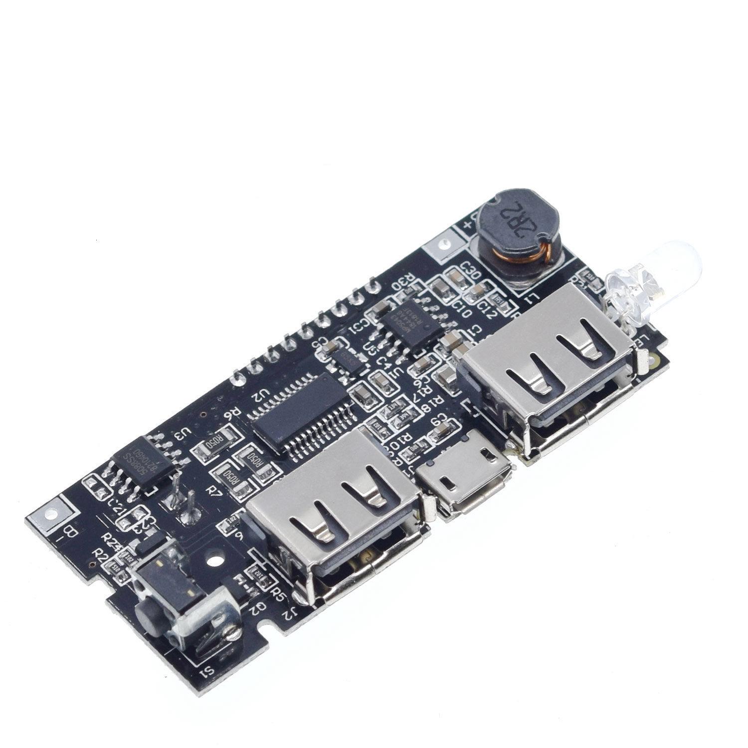 Dual USB 18650 Battery Charger PCB Power Module 5V 1A 2.1A Mobile Power Bank Accessories for Phone DIY LED LCD Module Board