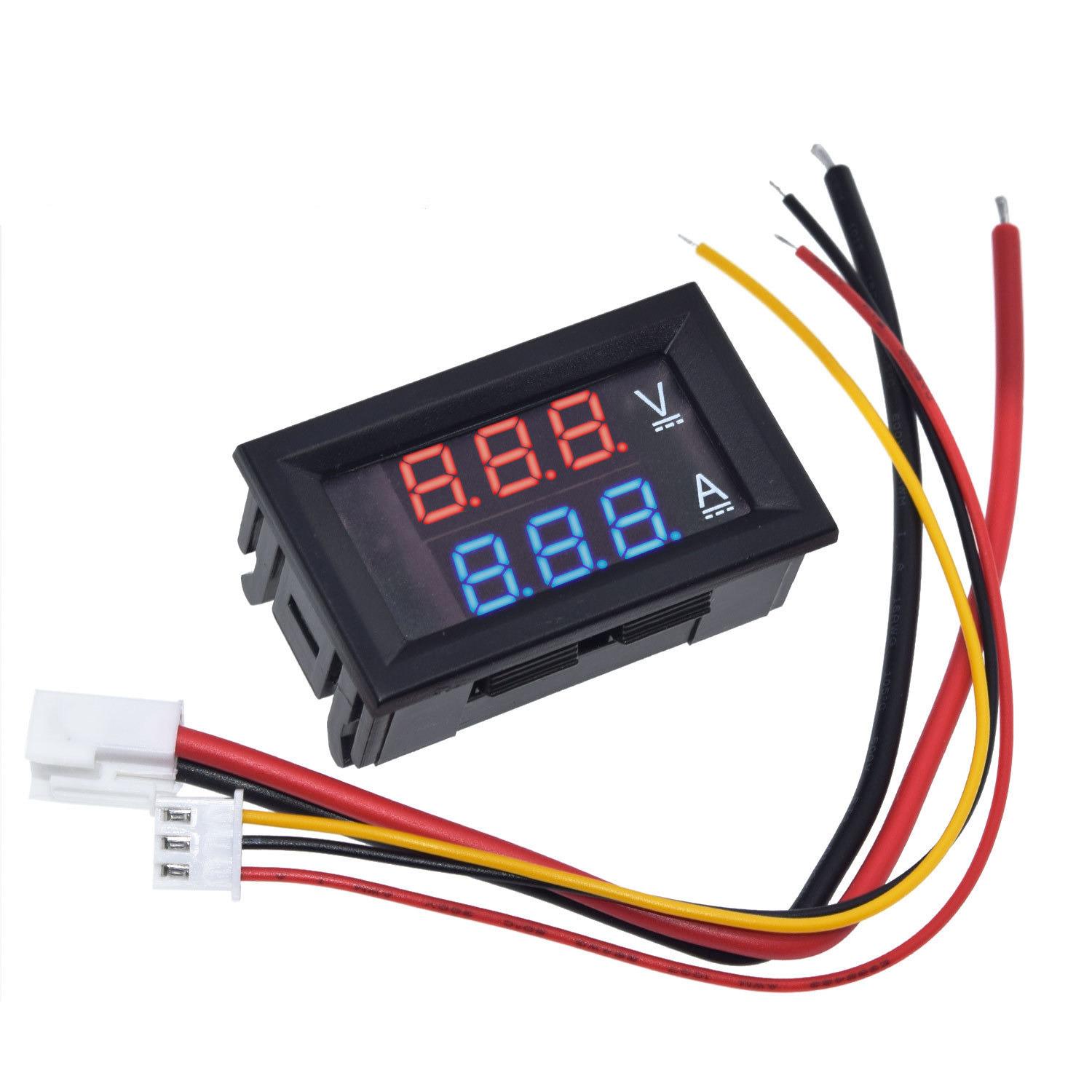 DC 0-100V 10A Digital Voltmeter Ammeter Dual Display Voltage Detector Current Meter Panel Amp Volt Gauge