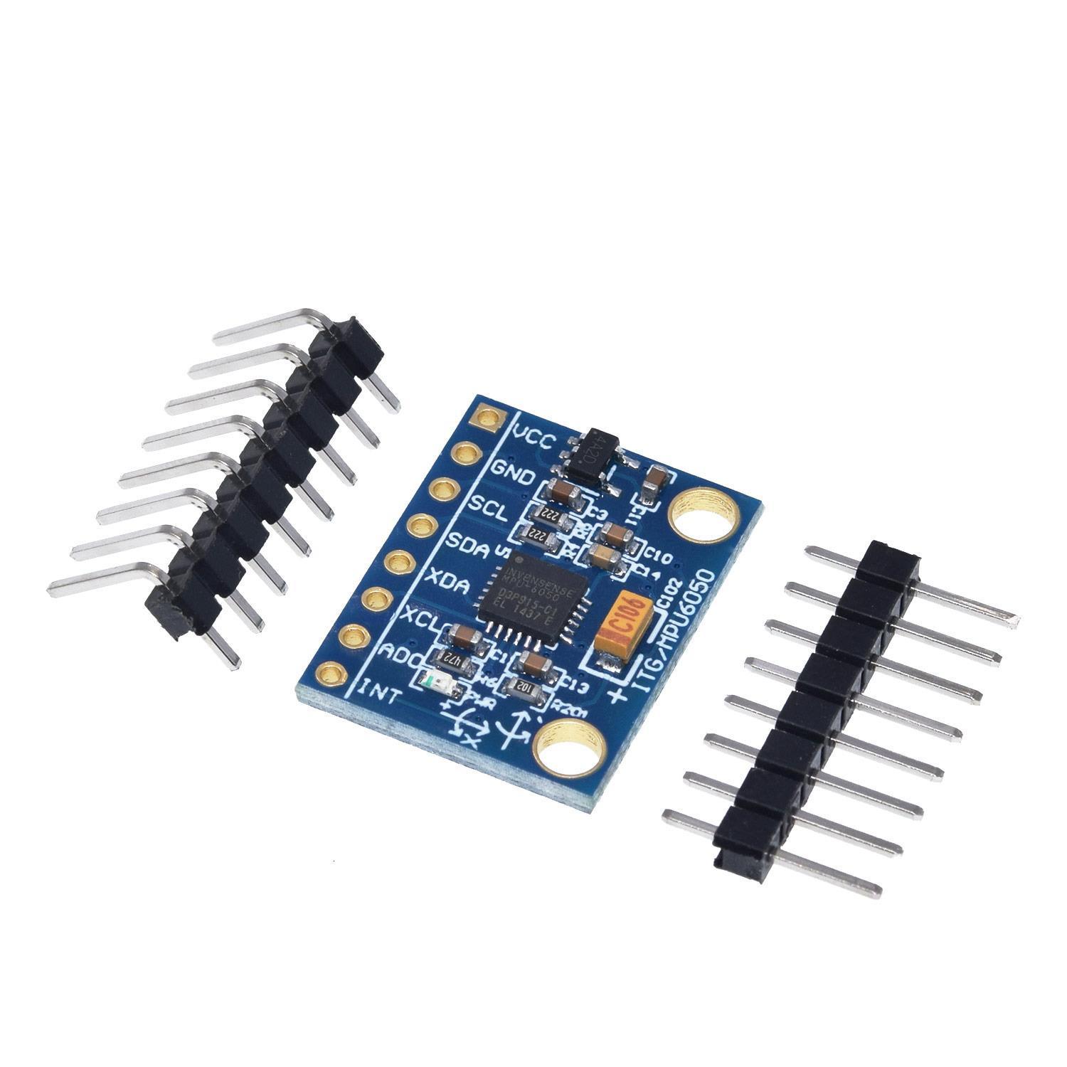 1Set IIC I2C GY-521 MPU-6050 MPU6050 3 Axis Analog Gyroscope Sensors + Accelerometer Module For Arduino With Pins 3-5V DC