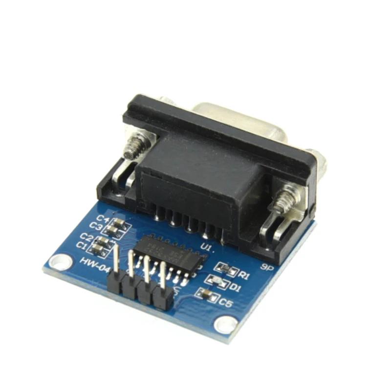 MAX3232 RS232 to TTL Serial Port Converter Module Female DB9 Connector MAX232 Flashing Board for Arduino