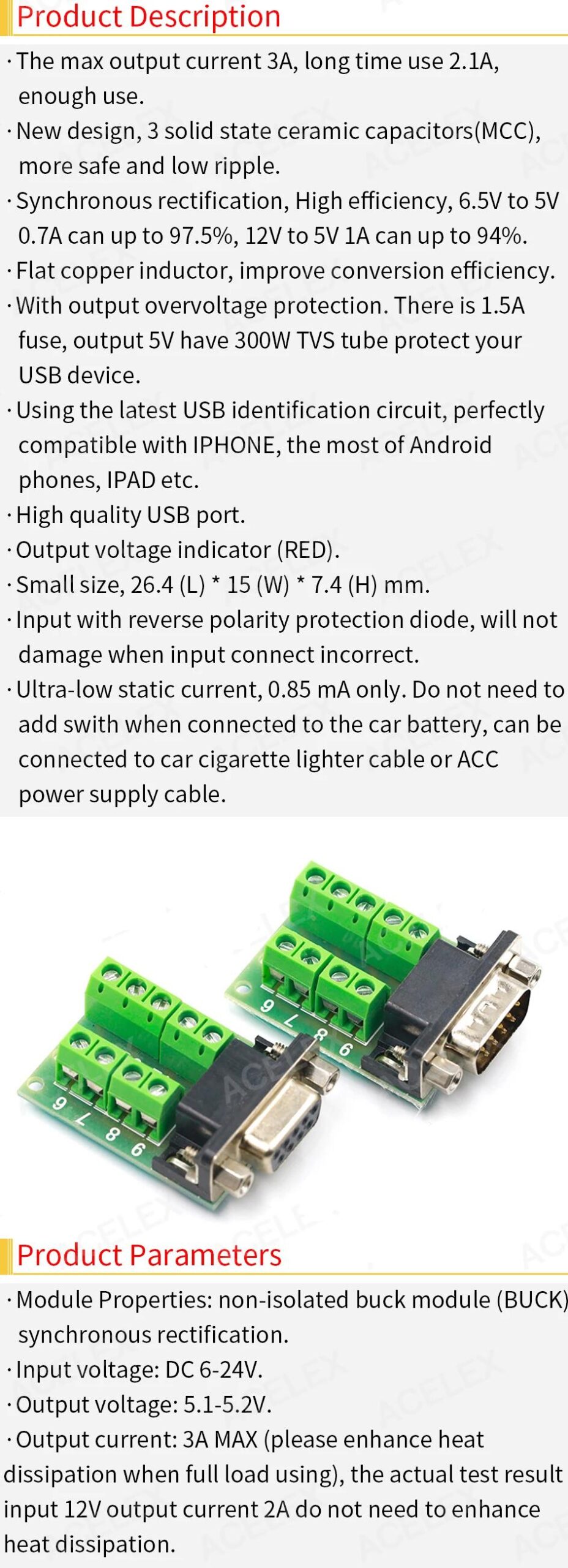 DB9 Male Female Adapter Signals Terminal Module RS232 Serial To Terminal DB9 Connector