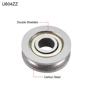U604ZZ 604UU Deep Groove Ball Bearings 4mmx13mmx4mm Double Metal Shielded Carbon Steel Bearings