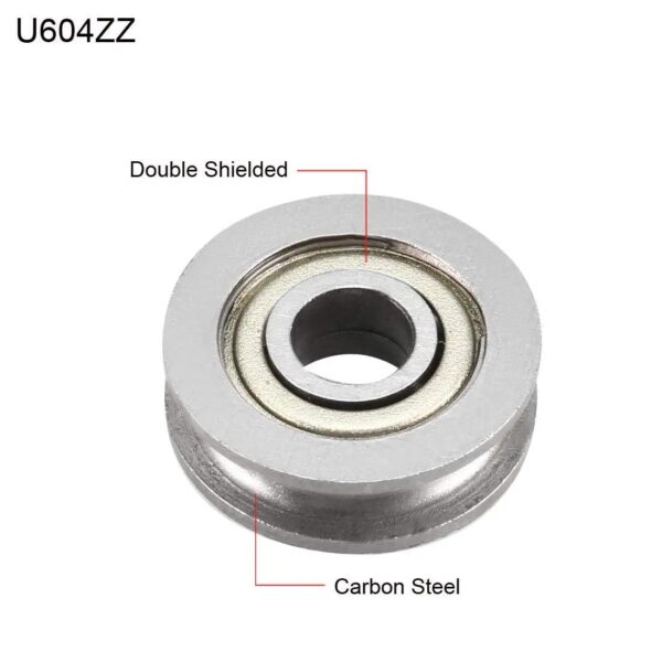 U604ZZ 604UU Deep Groove Ball Bearings 4mmx13mmx4mm Double Metal Shielded Carbon Steel Bearings