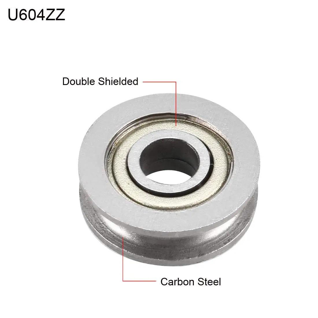 U604ZZ 604UU Deep Groove Ball Bearings 4mmx13mmx4mm Double Metal Shielded Carbon Steel Bearings