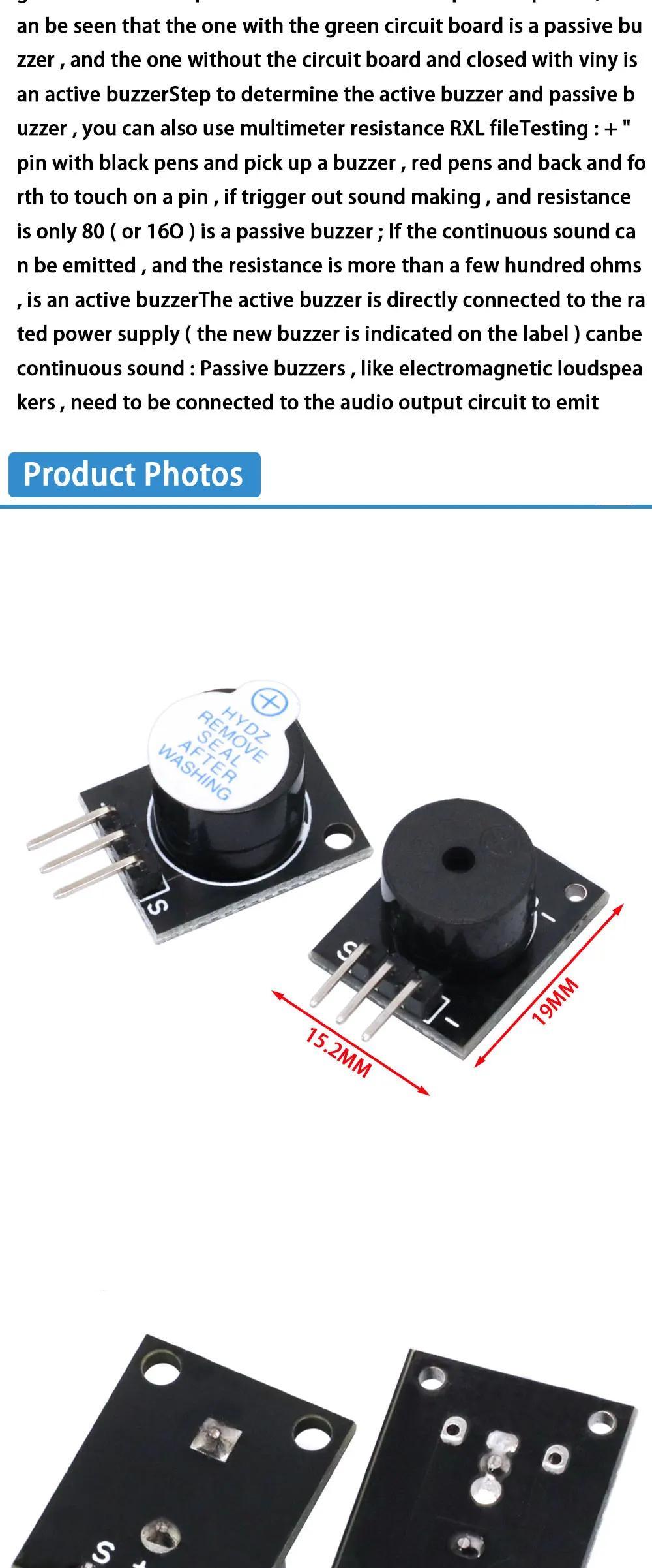 Active- Passive Speaker Buzzer Module for Arduino Boards KY-006-KY0012