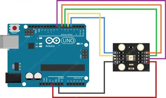 wiring tcs230 tcs3200 color sensor module with arduino